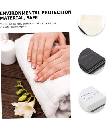 Ipetboom Nail Practice Stamp Female Manicure Practice Tool Nail Art Salon Practice Supply Manicure Accessory Painting Practicing Stamper Manicure Stamper Compact Stamper Plastic Mold White 3.6x3.6cm White - Buy Online on GoSupps.com