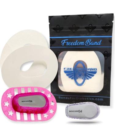 Infiniflex for Dexcom G6 Reusable Flexible Transmitter Adhesive Cover Guard by Freedom Bands (Pink) - Buy Online on GoSupps.com