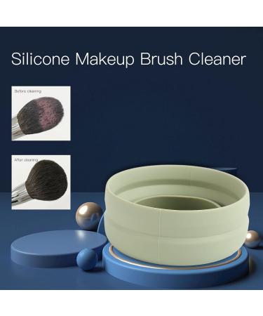 Foldable Makeup Brush Cleaning Bowl Portable Makeup Brush Cleaner Silicone Makeup Brush Cleaner Mat for Makeup Brush Powder Puff Sponge - Buy Online on GoSupps.com