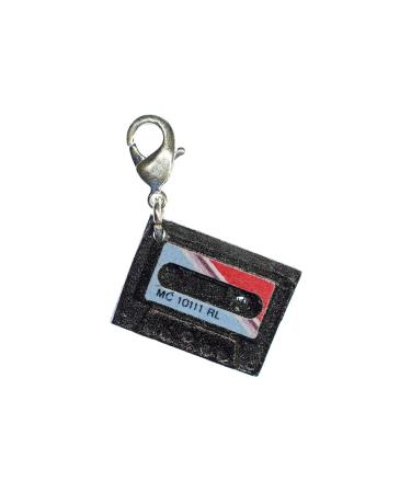 Miniblings cassette Mc Tape Charm Music Zipper Pull Mixtape Band Blue - Handmade Fashion Schnell I Silver Silver - Betel pendant Betel bracelet - Pendant for bracelet