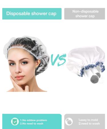 30PCS Auban Waterproof Disposable Shower Caps - Thick Plastic Hair Caps for Women | Spa, Home & Travel Use - Buy Online on GoSupps.com
