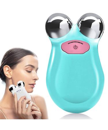 Microcurrent Face Device Roller  Lift The face and Tighten The Skin  USB Mini microcurrent face Lift Skin Tightening Rejuvenation Spa for Facial Wrinkle Remover Toning Device (Blue)