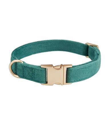 YUDOTE Ultra-soft dog collar natural cotton cord for medium dogs with sensitive skin green M (1 pack) green - Buy Online on GoSupps.com