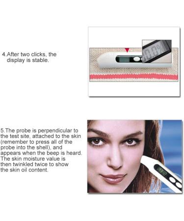 Skin Moisture Tester Digital LCD Skin Face Moisture Oil Analyzer Face Skin Sensor Tester Oil Det - Buy Online on GoSupps.com