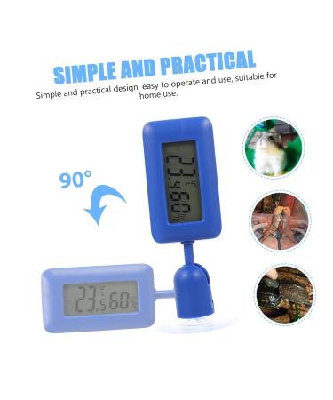 Fondotin Reptile Hygrometer with Suction Cups | Digital Thermometer for Leopard Gecko Tanks | Accurate Temperature Meter - 10x3x1.5cm - Buy Online on GoSupps.com