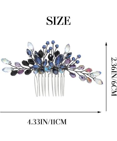 IYOU Crystal Bridal Hair Comb Black Rhinestone Wedding Side Combs Prom Bride Hair Accessories for Women - Buy Online on GoSupps.com