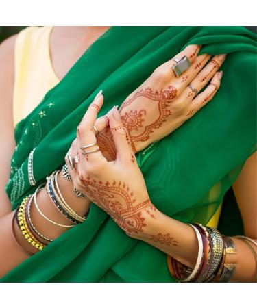 Brown Henna Tattoo Kit - 12 Waterproof Stencil Sheets for Body Art - Buy Online on GoSupps.com