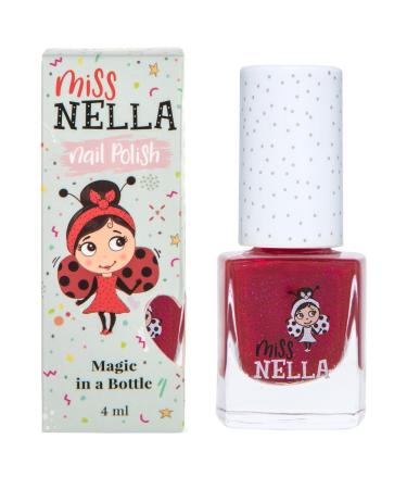 Miss Nella JAZZBERRY JAM Safe Special Glitter plum Nail Nail Polish for Kids Non-Toxic & Odour Free Formula for Children and Toddlers Natural Water Based for Easy Peel Off Juzzberry Jam