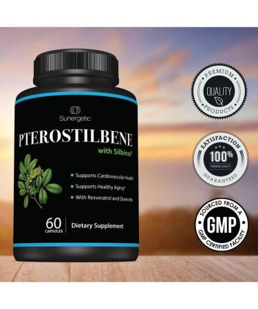 Premium Pterostilbene Supplement with Resveratrol & Quercetin - 100mg per Serving - 60 Capsules - Buy Online on GoSupps.com