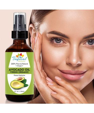 100% Pure Avocado Oil 4 oz - Unrefined Cold Pressed Carrier Oil for Hair Skin Face & Nails | Ideal for DIY Beauty - Buy Online on GoSupps.com