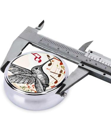 Music Symbol Mini Round Pill Box | 3 Compartment Organizer for Travel & Home Use - Buy Online on GoSupps.com