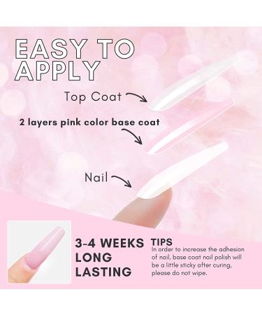 Makartt 2-in-1 Pink Gel Base & Top Coat Kit â€“ Long Lasting Soak Off UV LED Nail Polish (10ml) - Buy Online on GoSupps.com