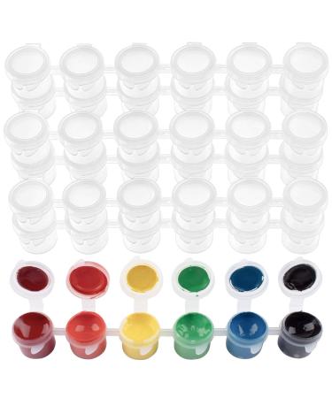 36 Empty Paint Pots with Lids  5 ml/0.17 OZ Clear Empty Storage Paint Containers Mini Painting Cup Arts Crafts Containers for Summer Camp Kids Classrooms Schools Paintings Art Festivals etc
