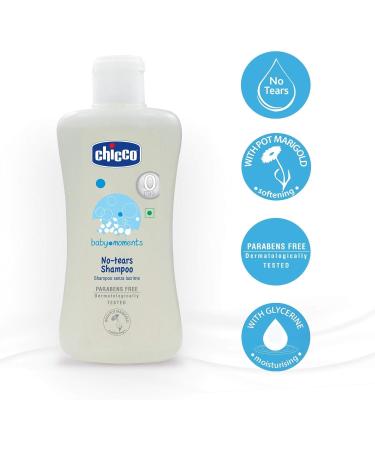 CHICCO Baby Moment NO-TEARS Shampoo 200 ML - Gentle and Tear-Free Formula - Buy Online on GoSupps.com