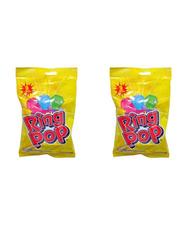 Ring Pop - Total of 6 Ring Pops (2 Bags of 3 Net Weight 120g)