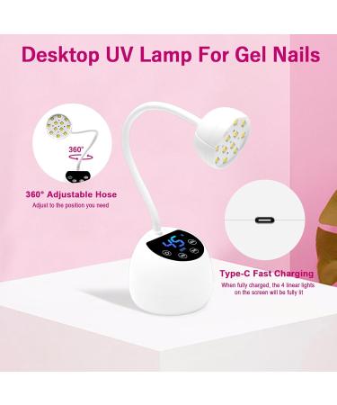 CGBE Mini UV Nail Lamp with Smart Auto Sensor and Display 12 Beads Mini Nail Lamp UV Lamps for Gel Nails with 4 Modes Portable LED Nail Lamp with USB Charging Cable in Salon Or DIY at Home - Buy Online on GoSupps.com