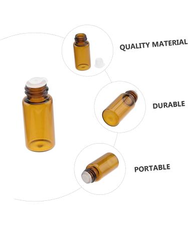 Ipetboom 18 PC Essential Oil Container Glass Containers Amber Glass Bottle Travel Cosmetic Containers Makeup Perfume Bottle Travel Liquid Container Small Glass Bottle Travel Containers Mini - Buy Online on GoSupps.com