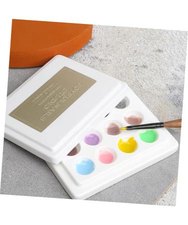  ULDIGI 1PC Nail Art Painting White Gel Nail Polish Makeup Palette Tray Accessories Nail Polish Holder Cosmetic Ceramic White Small Mixing Tray - Buy Online on GoSupps.com