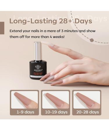 Modelones 4 in 1 Gel Polish Nail Set: Glue, Base Coat, Acrylic Nails, Rhinestone Gel Art - Buy Online on GoSupps.com