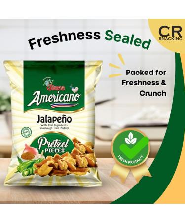 Spicy Americano Jalapeno Pretzel Pieces 10 x 100g - Vegetarian Pub Snack for Sharing - Buy Online on GoSupps.com