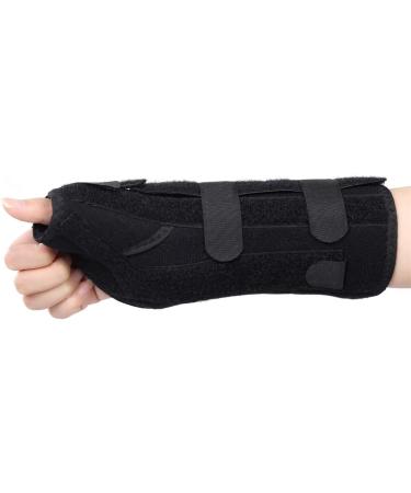 Buy Adjustable Wrist and Thumb Spica Splint - Universal Black Right Hand Brace with Stabilizer - Buy Online on GoSupps.com