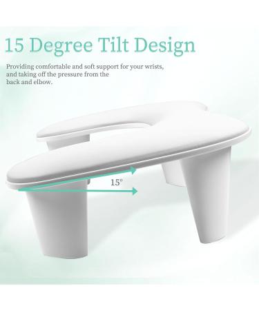 ANGNYA Arm Rest for Nails Tech U-shaped Nail Arm Rest with Detachable Brackets Big Manicure Hand Rest Pillow for Nail Tech Must Haves Manicure Tools (White) - Buy Online on GoSupps.com