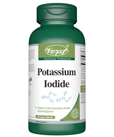 VORST Potassium Iodide 800mcg 120 Vegan Capsules | Thyroid Support Supplement for Women & Men | Iodine | KI | Powder Pills | Alternative to Tablets | 1 Bottle 1 count (Pack of 120)