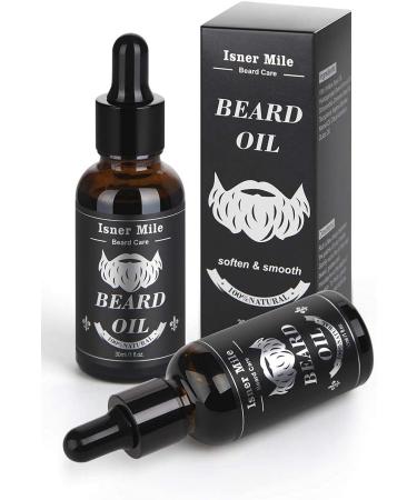 Isner Mile 2 Pack Beard Oil for Men with Castor Oil Serum Conditioner Light Magic Scent Natural Premium Beard Growth Oil to Cure Beard Itch Soften Moisturizing & Strengthen Mustache - Buy Online on GoSupps.com