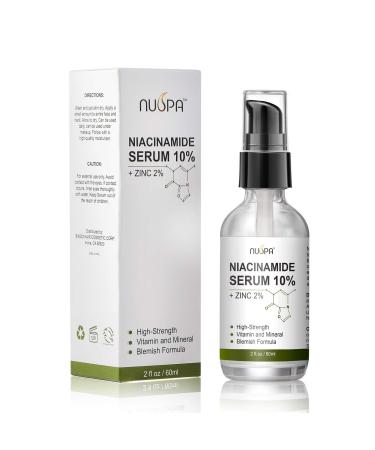 Niacinamide Serum 10% Plus Zinc 2% for Face Skin Care Vitamin B3 Facial Serum with Hyaluronic Acid for Acne Pore Treatment 2# Serum 30ml