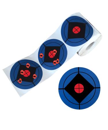 PISTEP Splatter Targets for Shooting 3 Inch Reactive Paper Target Stickers 250 Self Adhesive Target Roll for BB Gun, Pellet Gun, Airsoft, Pistol, Rifle Shooting Practice Red Burst