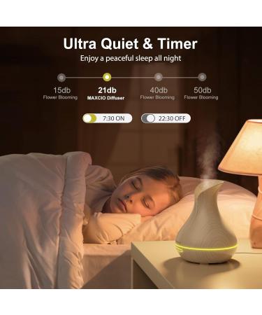 Maxcio Alexa Aroma Diffuser | 400ml Ultrasonic Essential Oil Diffuser | Smart Home Compatible with Alexa & Google Home | Remote Control Timer 7-LED Colors - Buy Online on GoSupps.com