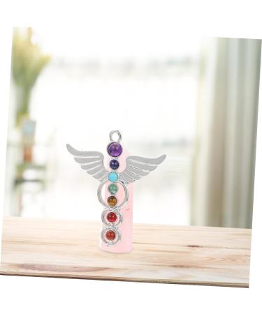 Abaodam 4pcs Angel Crystal Ornaments Glass Ornaments Healing Crystals Stones Angel Wing Crystal Hexagon Doll - Buy Online on GoSupps.com