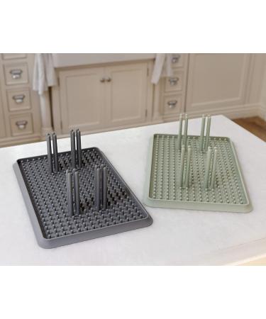 ezpz Gray Silicone Drying Rack with Adjustable Pegs - Dishwasher Safe & Hypo-Allergenic - Buy Online on GoSupps.com