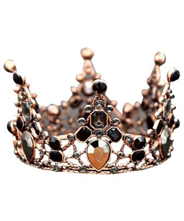 Lurrose Mini Crown Small Delicate Birthday Tiara Multifunction Rhinestone Inlay Cake Decoration Crown Wedding Baking Decor