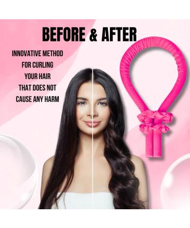 GLOBEEXS Heatless Curlers Headband - Silk Sponge Set for No Heat Wave Hair Curling - Sleep In Hair Curlers for Long & Short Hair - Buy Online on GoSupps.com
