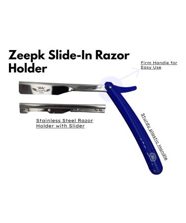 Barber Razor Holder with 10 Disposable Blades - Straight Shaving Knife Set (2 pcs) - Buy Online on GoSupps.com