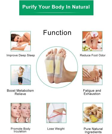 40 Ginger Foot Pads for Better Sleep, Easy Foot Care with Natural Ginger & Bamboo Vinegar Ingredients - Buy Online on GoSupps.com