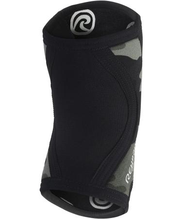 Rehband Elbow Bandage 5mm SBR/Neopren Sleeve for Strength Sports - Anatomical Slipproof Tight-Fitting - Unisex XS Camo - 1 Piece - Buy Online on GoSupps.com