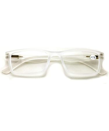 Buy V.W.E. Men s Lightweight Rectangular Readers - Spring Hinge Matte Reading Glasses in Frost Translucent | 1.75X - International Shipping Available - Buy Online on GoSupps.com