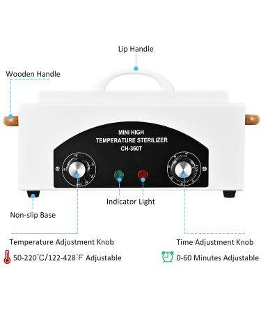 WOWOHI High Temperature Metal Tool Cleaning Box 1.5L - Adjustable Temperature & Timer for Manicure, Pedicure, Salon & Barber Equipment - Buy Online on GoSupps.com