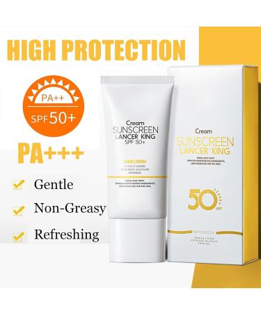 SPF 50 Face Moisturiser Sun Cream SPF 50 Sunscreen SPF 50 With Water & Sweat Resist Suncream Factor 50 For Face Face Sun Cream SPF 50 For UVA & UVB Protection Non Greasy Lightweight - Buy Online on GoSupps.com