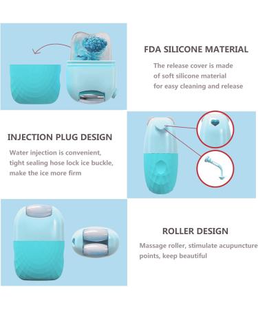 MKNZOME Ice Face Roller Ice Roller for Face Massage Kit Gua Sha Stone Face Massage Tool Anti Wrinkle Reduce Puffiness Improve Skin Elasticity Gifts for Women Skin Care Tools Blue - Metal - Buy Online on GoSupps.com