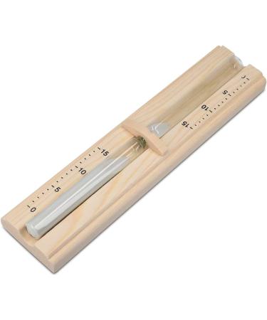 Navaris Pine Wood Sauna Hourglass - 15-Minute Heat-Resistant Timer - 29.5x7.5x4 cm - Light Brown with White Sand - International Shipping Available - Buy Online on GoSupps.com