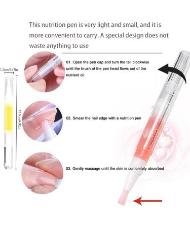 Nail nourishing cuticle oil pen 2PCS nail nursing barbed cuticle oil pen moisturizing and nail skin nourishing oil pen (aloe & lemon flavor) - Buy Online on GoSupps.com