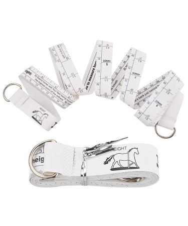 Jetisva 2.5M 98.4 Inch Horse Weight Tape Measure Long Precisio Horse Weight Measuring Tape Portable Horse Height Bust Body Measurement White Horse Measuring Stick for Equine Farm Animals Cow Goat