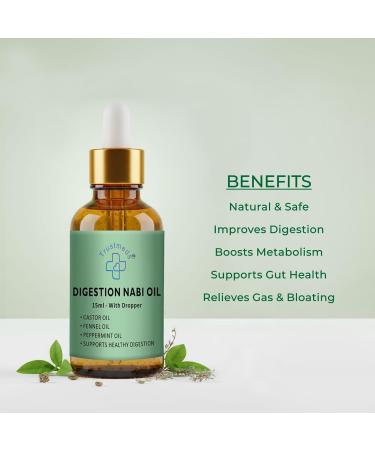 Trustmeds Digestive Inspired Navel Oil with Herbal Oils Traditional Belly Button Oil for Nighttime Self-Care Routine Lightweight Formula Dropper Bottle 15ml - Buy Online on GoSupps.com