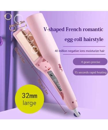 Rommantic French Egg Roll Curling Iron Egg-Roll Hairstyle Water Ripple V-Shaped Hair Curler Crimper Styling Tools & Appliances with Multifunctions (Pink) - Buy Online on GoSupps.com