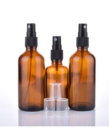 Ericotry 3-Piece 100ml Refillable Brown Spray Bottle Set | Travel Makeup Lotion & Essential Oil Containers - Buy Online on GoSupps.com