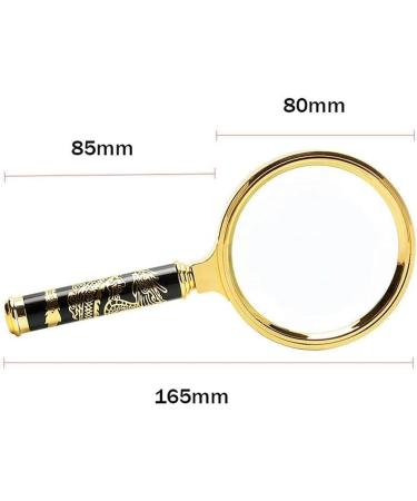 Portable Magnifier Hd Portable Magnifier Folding Gold Plated Case + Optical Glass + Abs Case Handheld Magnifier for Maps Tasks Survey Reading 10X Rea Full of Stars - Buy Online on GoSupps.com