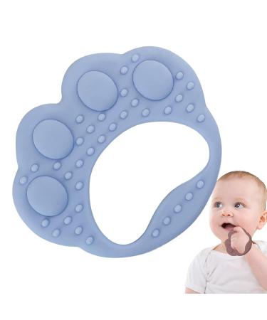 Silicone Baby Bite Ring - Montessori Toddler Toy | Cute Dog Paw Design | Sensory Exploration Ring for Aizuoni Blau - Buy Online on GoSupps.com